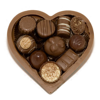 Moederdag chocolade hart gevuld