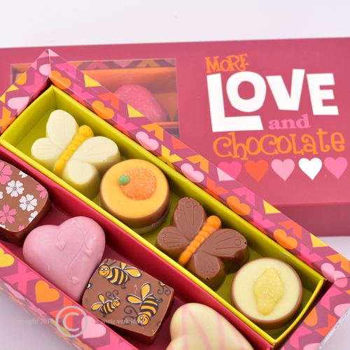 Moederdag bonbons in vensterdoosje | Moederdag chocolade kado