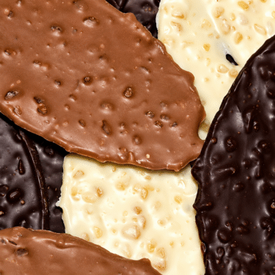chocolade nougatblaadjes