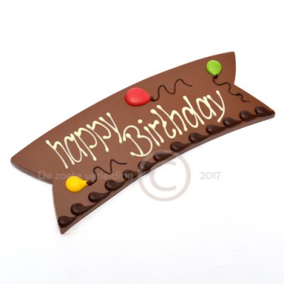 Happy Birthday melkchocolade tablet