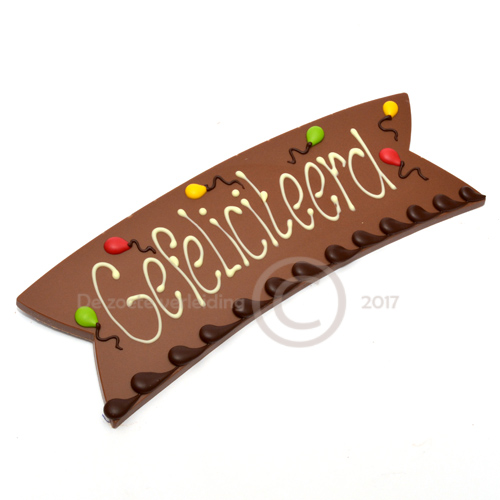 Gefeliciteerd melkchocolade tablet