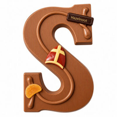 Chocoladeletter melkchocolade met hazelnoten