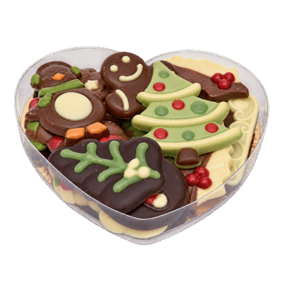 Kerstchocolade in hartje