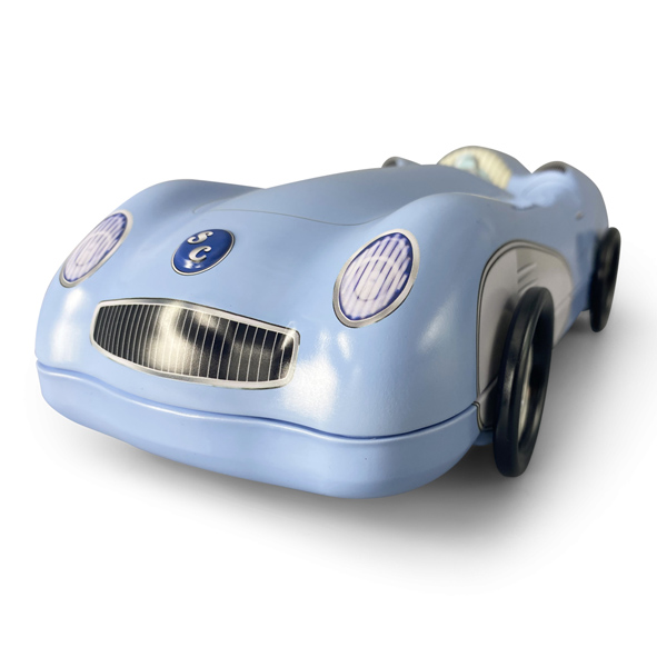 Raceauto licht blauw