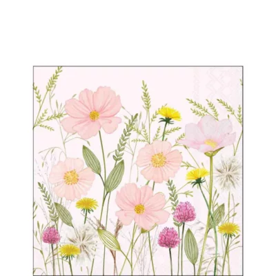 Luxe servetten Pastel Flowers 25 x 25 cm