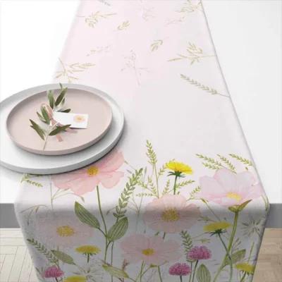 Ambiente tafeloper Pastel flowers pink