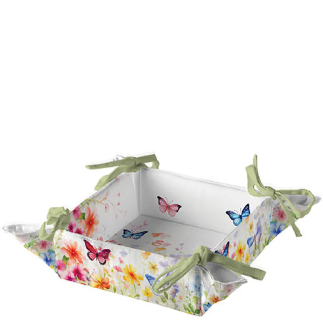 Ambiente broodmand Butterflies in field white