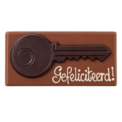 Chocolade sleutel – Gefeliciteerd met je nieuwe woning
