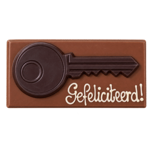 Chocolade sleutel – Gefeliciteerd met je nieuwe woning
