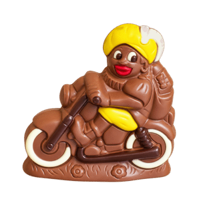Chocolade piet op motor